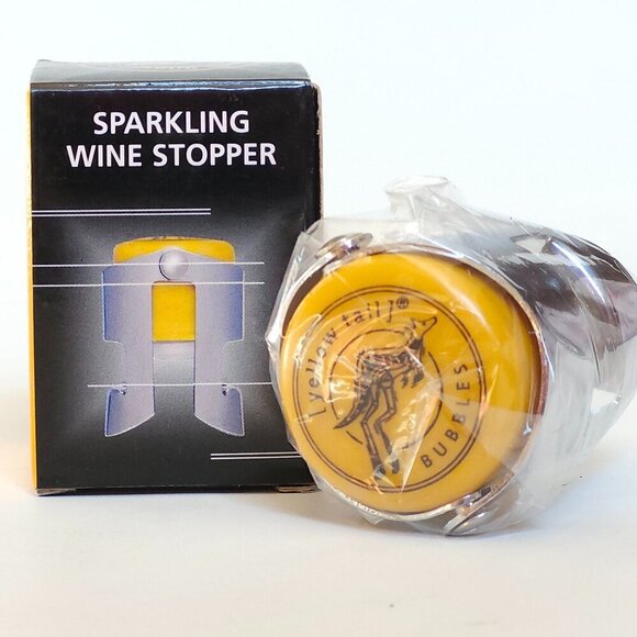 YELLOW TAIL BUBBLES Sparkling Wine Stopper BNIP Casella Wines BNIP - Picture 1 of 11